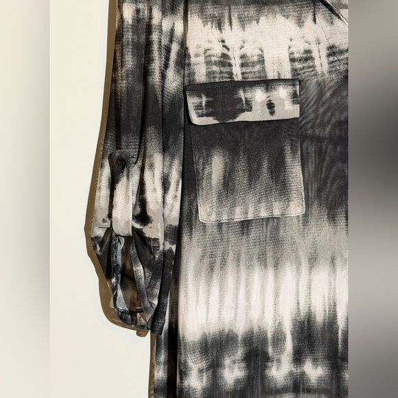 Faith and Joy Black and Gray Casual Shirt Size Large - Picture 3 of 6